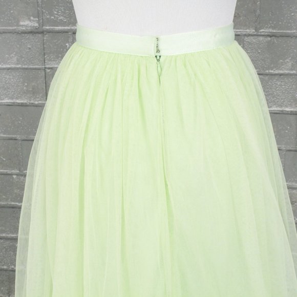 Anthro BHLDN Lena Tulle Skirt Pistachio - Picture 8 of 15